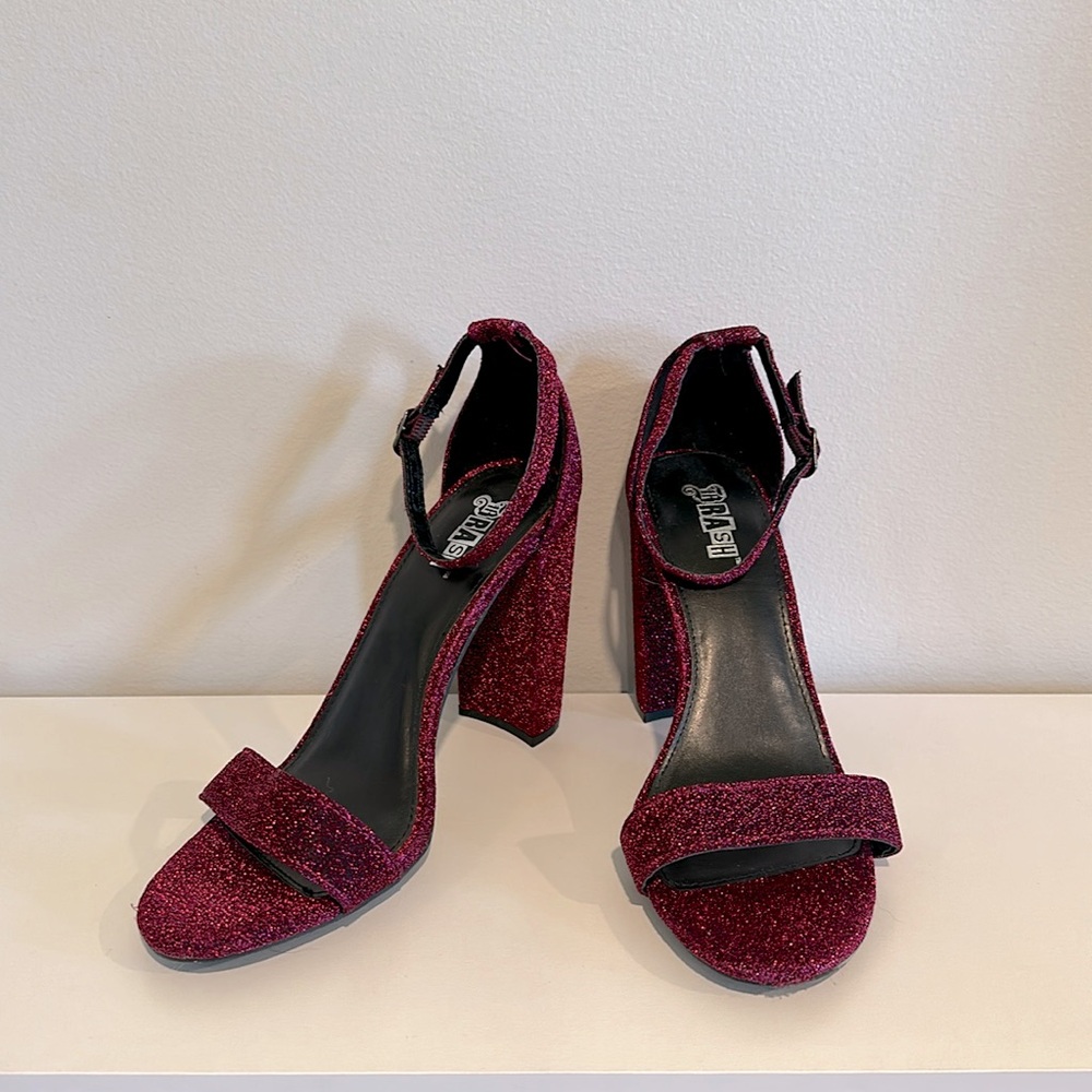 Brash Houston Purple Metallic Block Heels Size 9 3/$20
